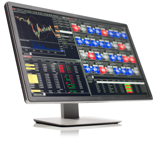 The NinjaTrader 8 platform on a monitor